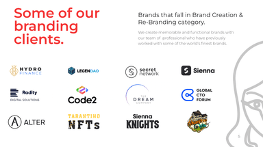 We create brand name + logo + brand book for web3 projects. - Thumbnail 2