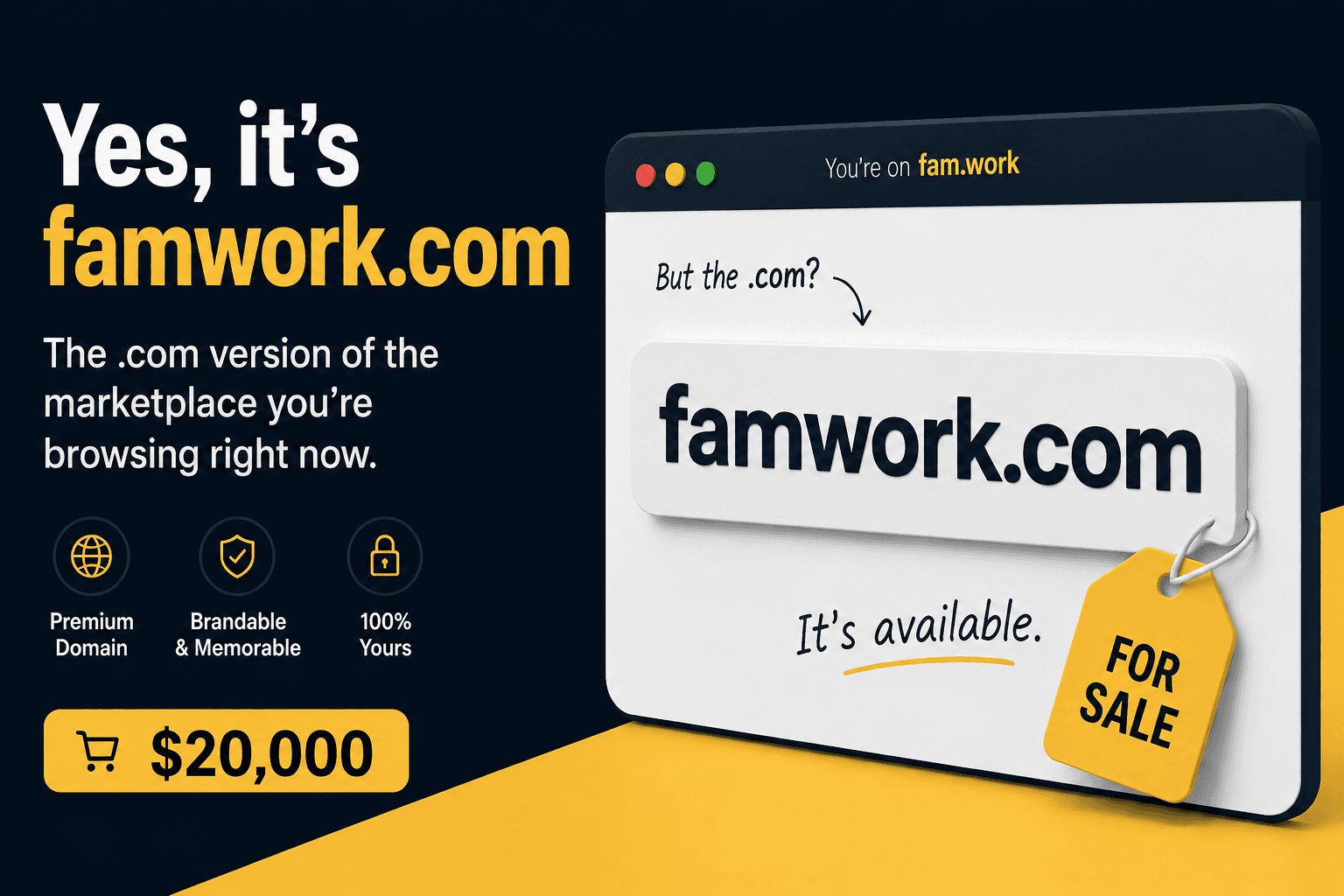 Selling famwork.com on fam.work Because Why Not - Main Image