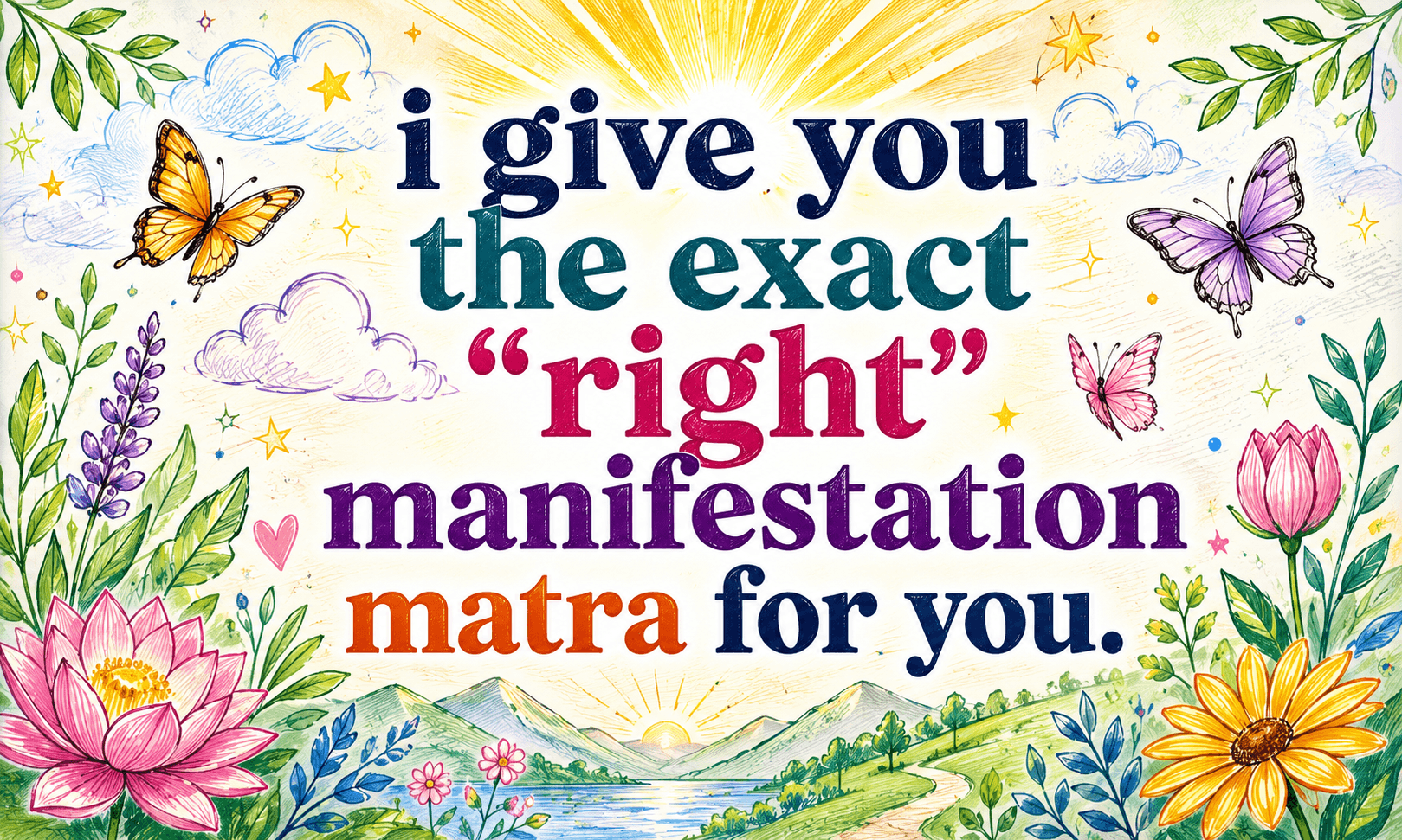I give you the exact "right" manifestation matra for you. - Main Image