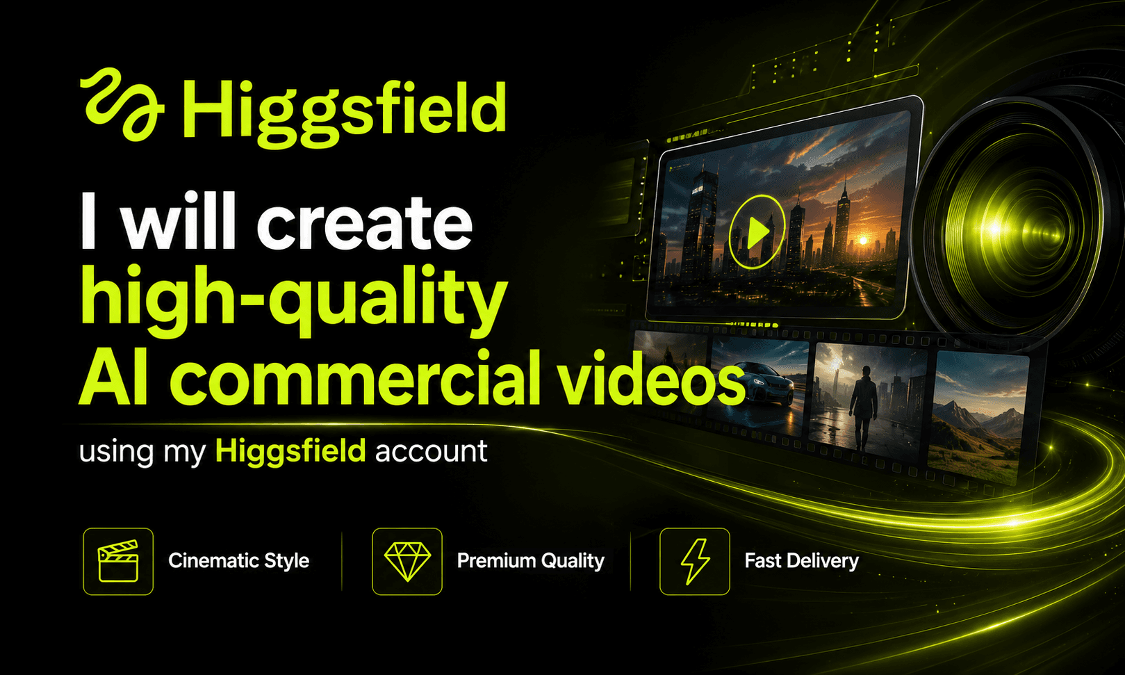 i will create a cinematic AI ad video with Higgsfield - Main Image