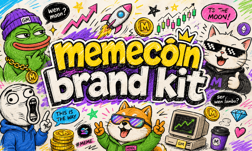 I will create a viral memecoin brand kit for your crypto project
